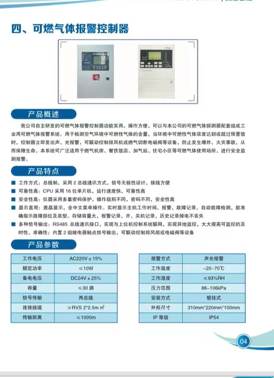 The integrated combustible gas alarm and combustible gas alarm controller is a set.